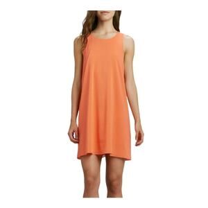 Alice + Olivia | Marion Silk Shift Trapeze Mini Dress Coral Size Medium